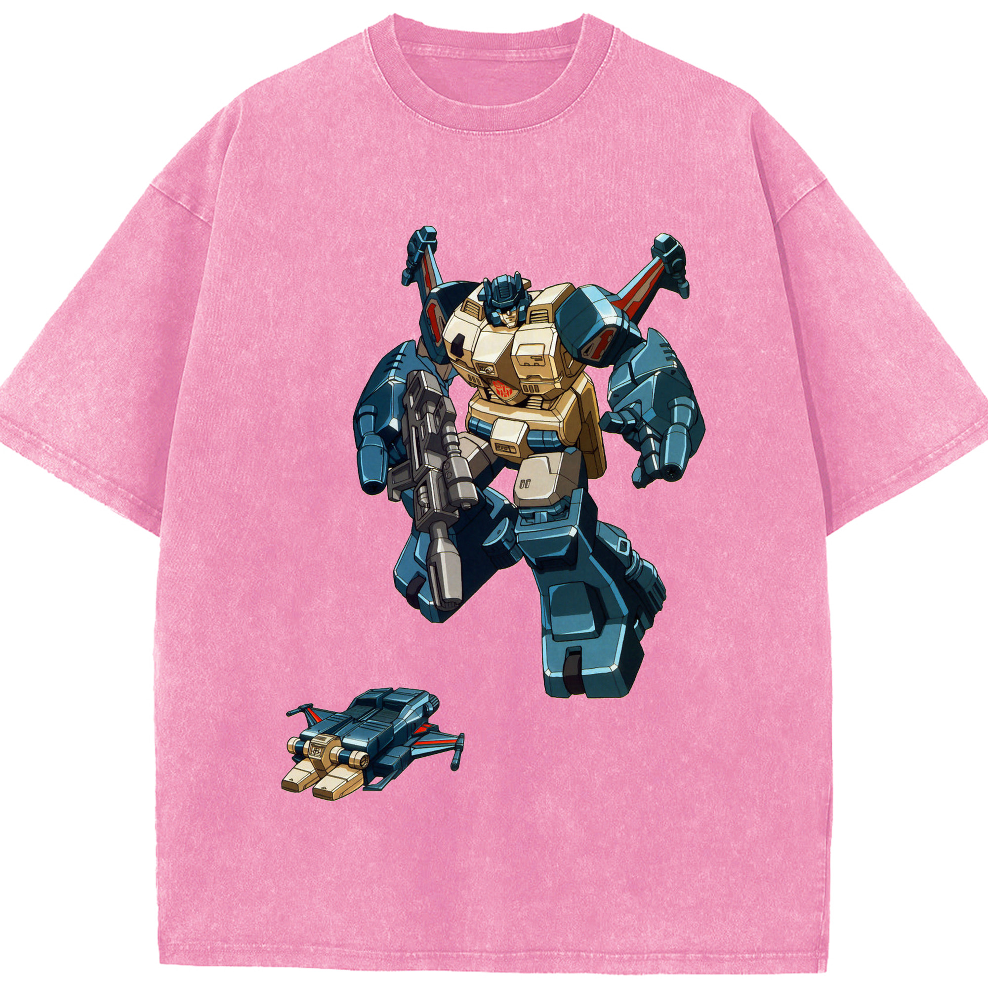 （画像用）  綿100% ヴィンテージ風 半袖Tシャツ（フロントプリント）